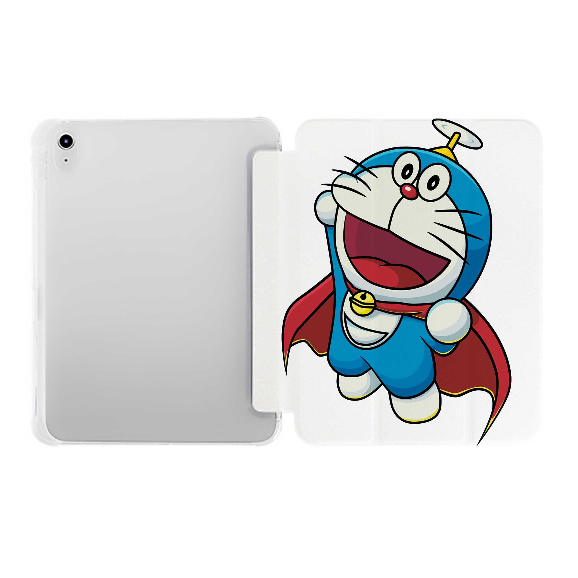 （画像用） ドラえもん Doraemon IPad ケース ペン収納付き 三つ折りスタンド PUレザー×シリコン 対応機種9.5/10.5/10.9インチ